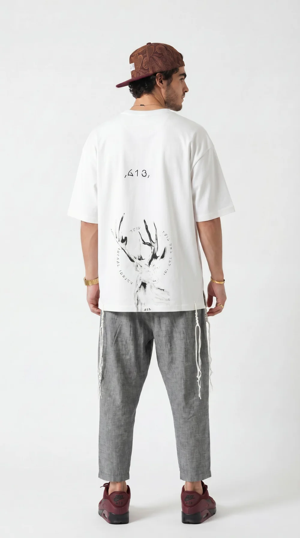 613 - Oversized T-Shirt with Tzitzit - Image 4