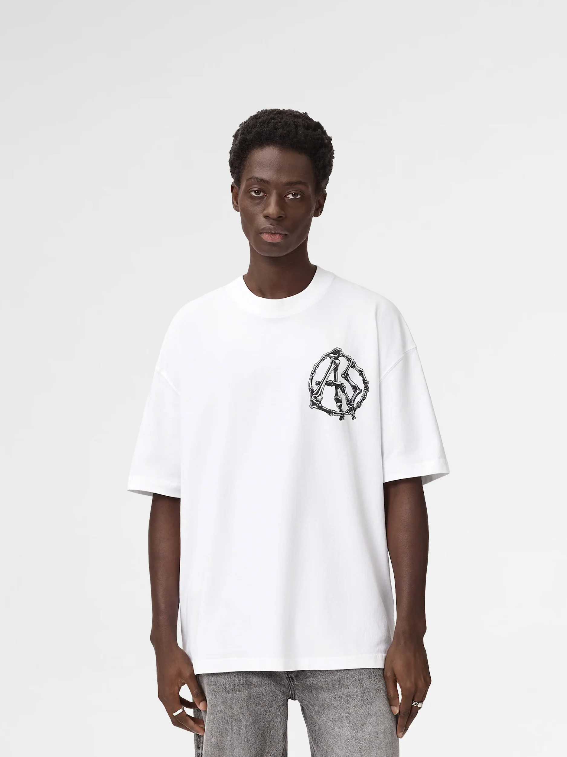 Allsaints Anatomica Optic White T-Shirt M046PD-437 - Image 2