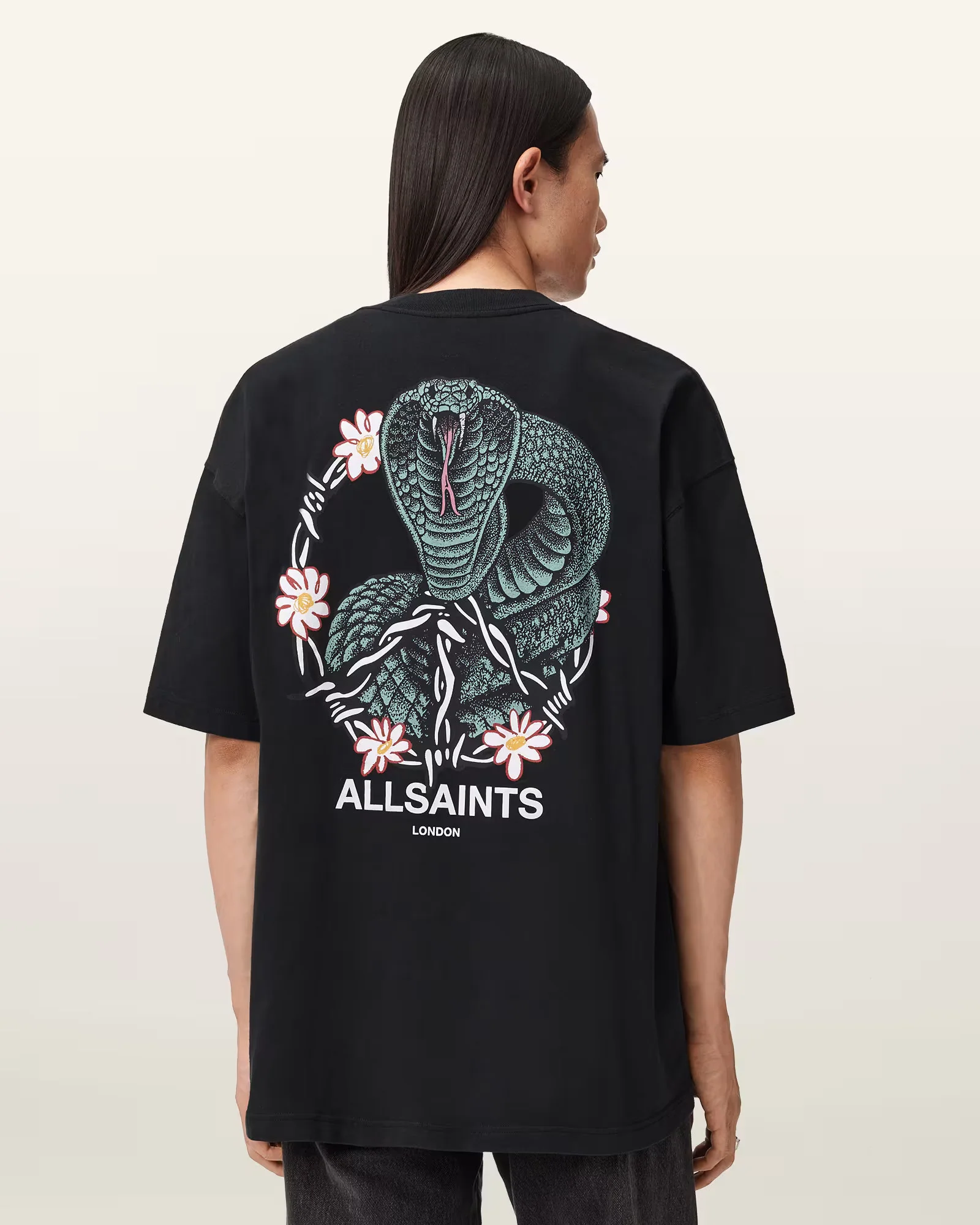 ALLSAINTS Snakebite Black T-Shirt M032PD-162 - Image 2