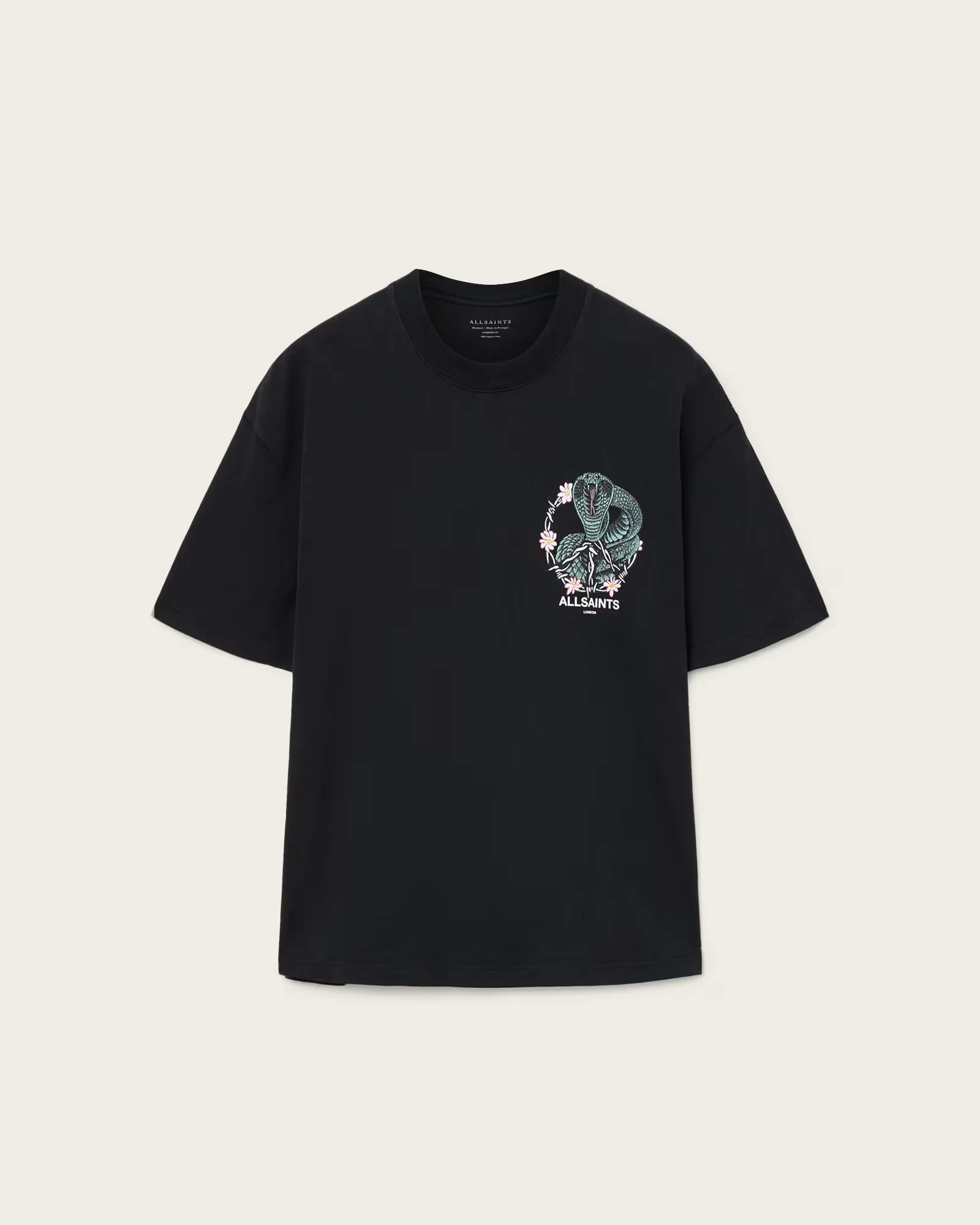 ALLSAINTS Snakebite Black T-Shirt M032PD-162 - Image 7