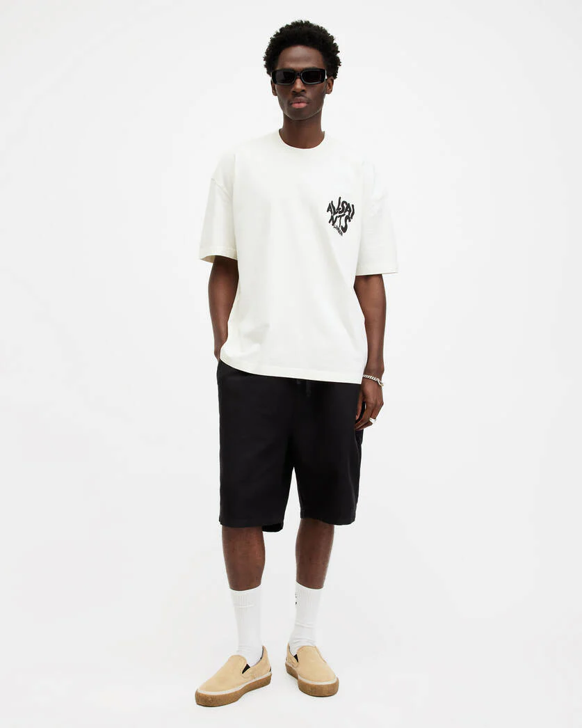 Allsaints Orlando Ashen White T-Shirt M066PC-7266 - Image 4