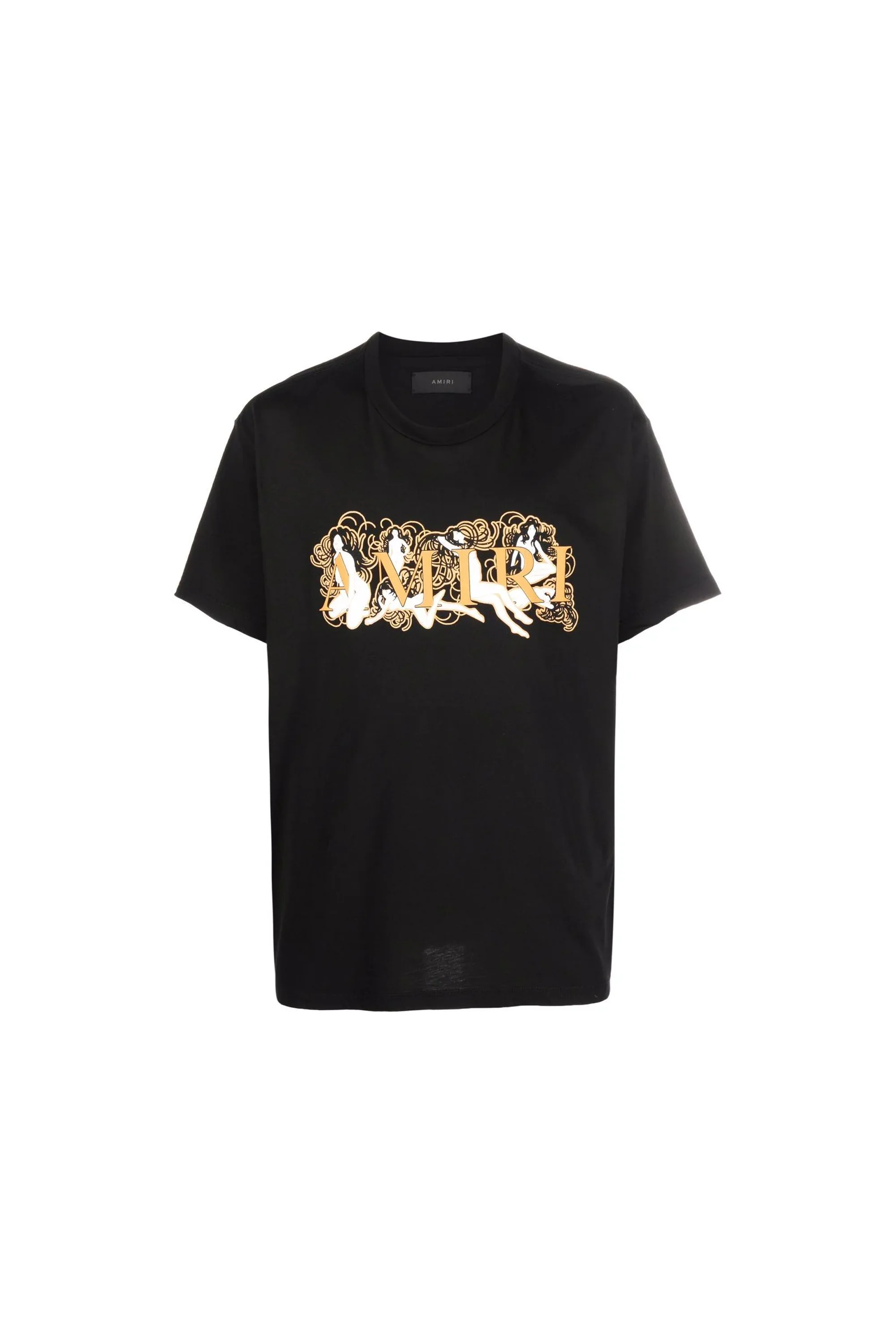 Amiri Ladies-print cotton T-shirt Black
