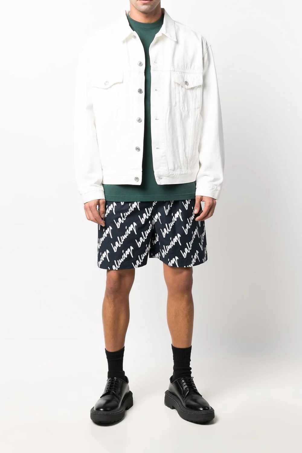 Balenciaga logo-print shorts - Image 3