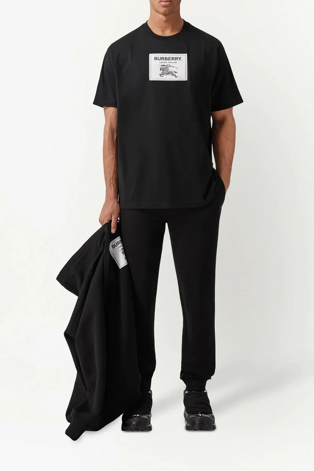 Burberry logo-patch cotton T-shirt - Image 4