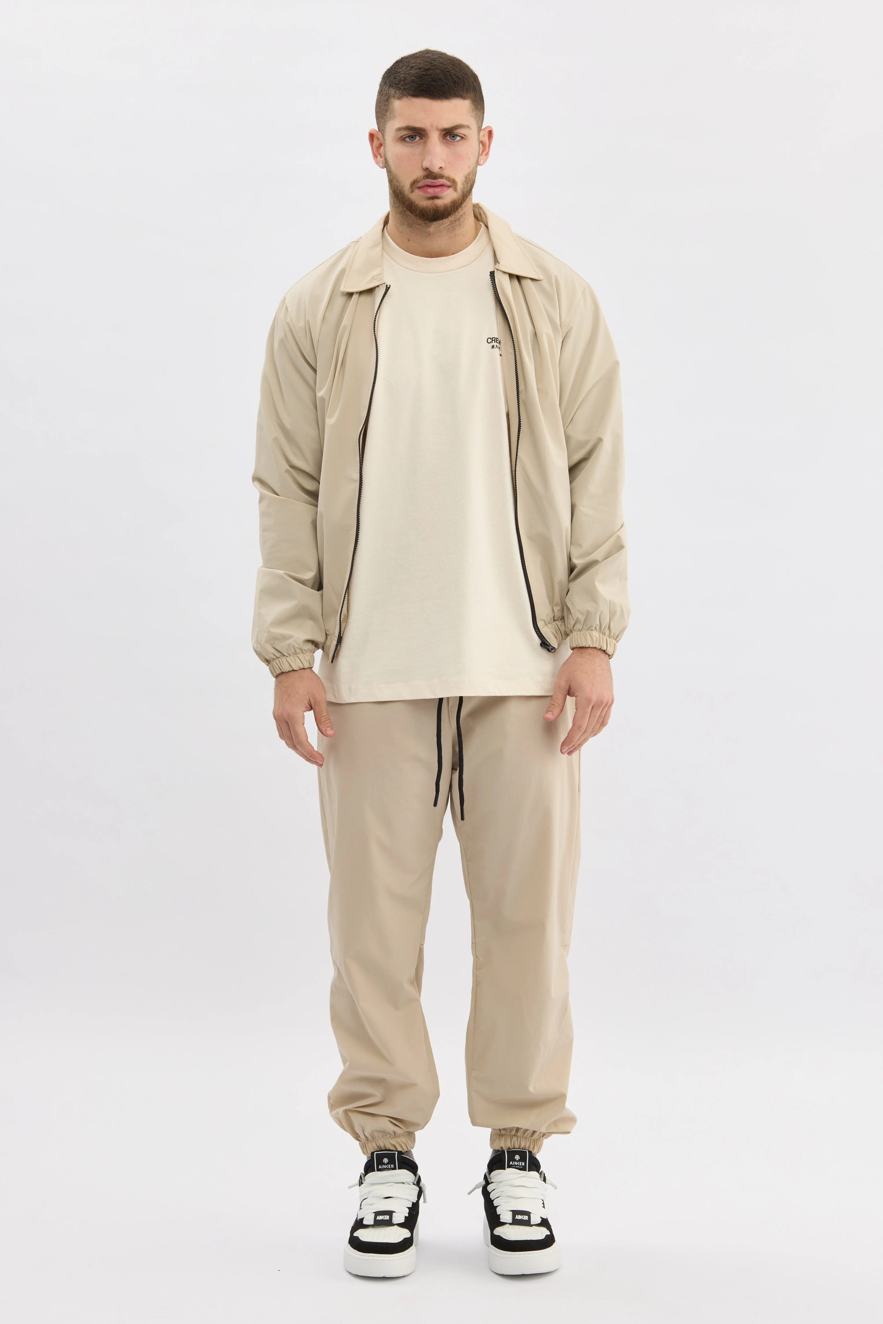 Crew Milano Beige Lightweight Jacket - Image 5