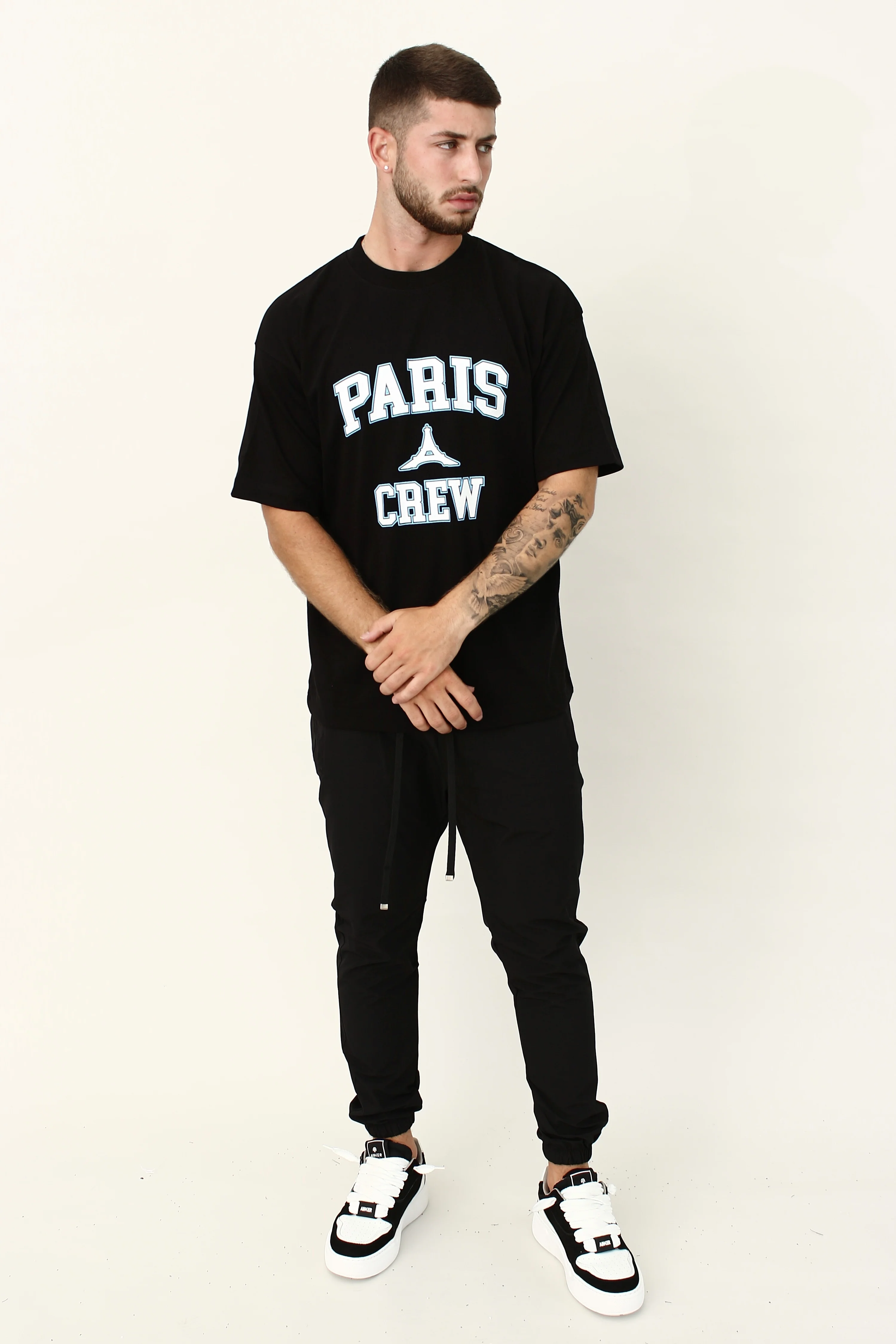 CREW Milano Eiffel Print Oversized T-Shirt - Image 4