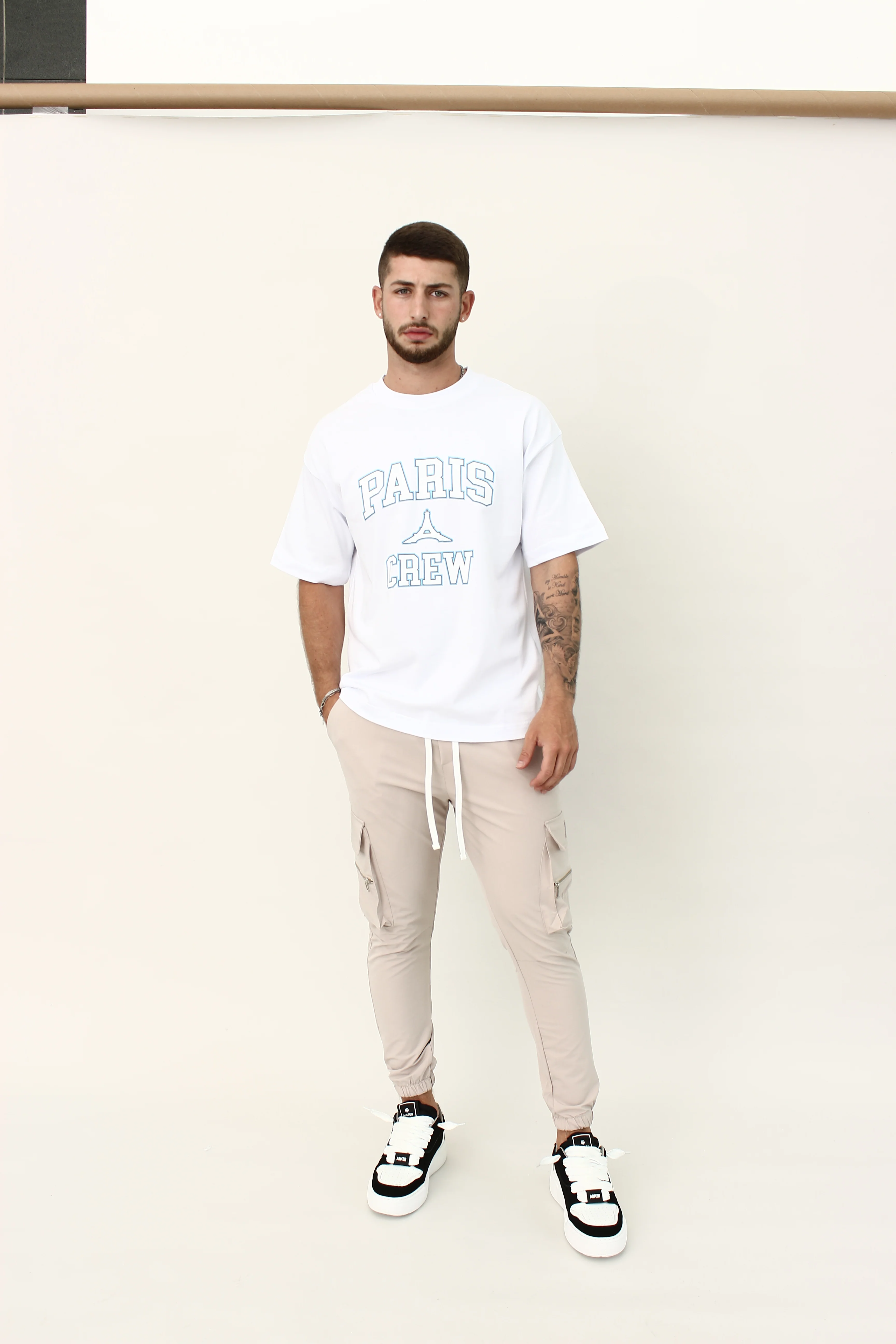 CREW Milano Eiffel Print Oversized T-Shirt - Image 8