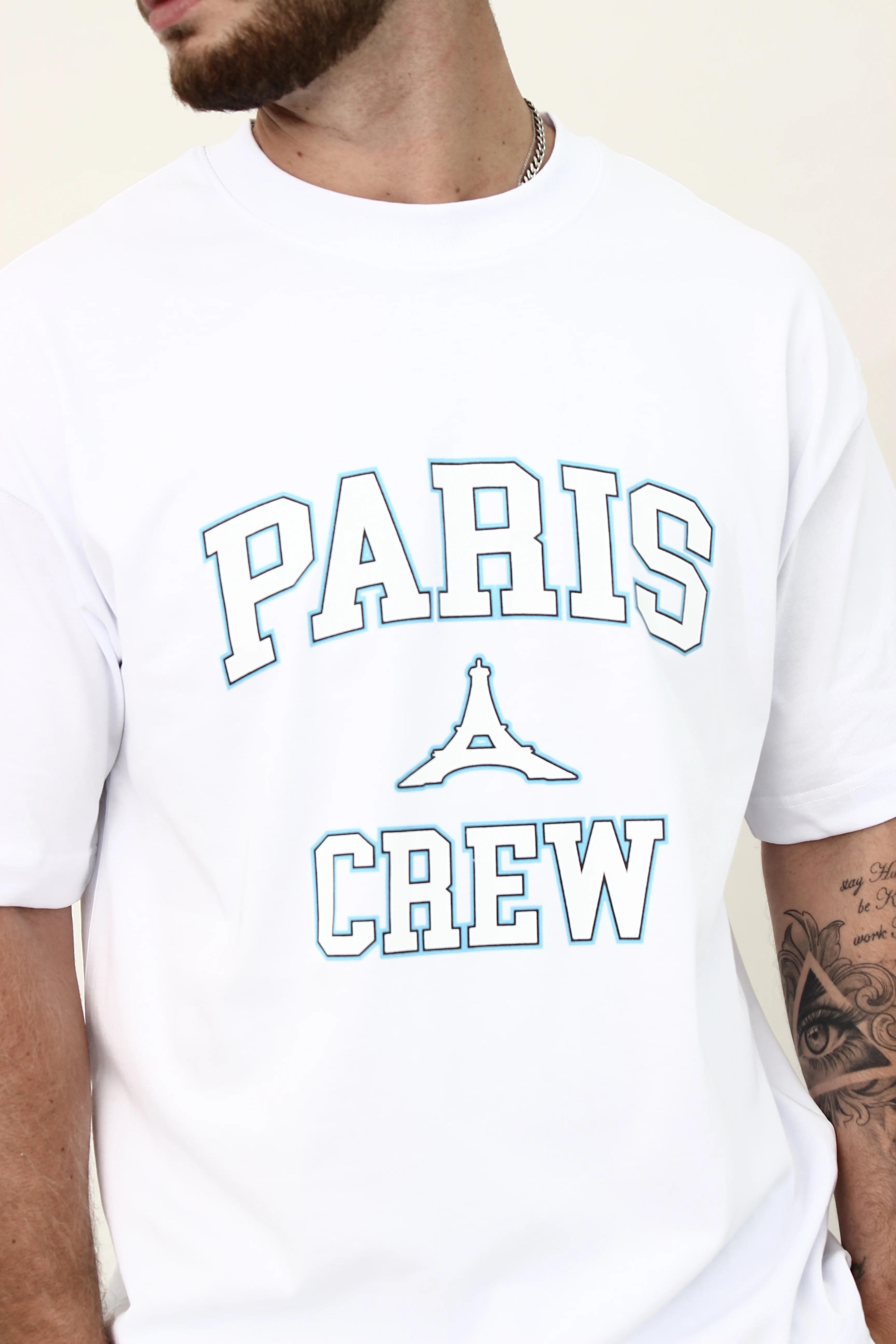 CREW Milano Eiffel Print Oversized T-Shirt - Image 9