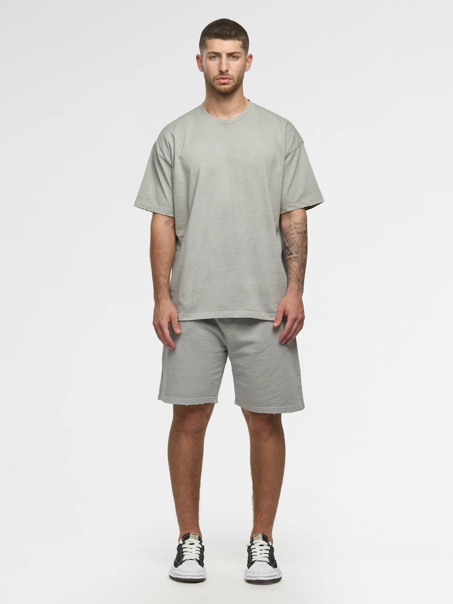 CREW Milano Oversize Set T-Shirt/Pants Light Grey