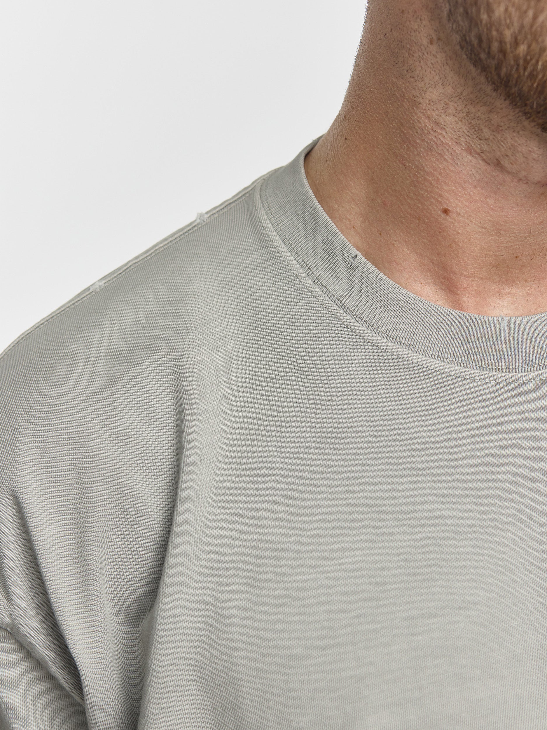 CREW Milano Oversize Set T-Shirt/Pants Light Grey - Image 3