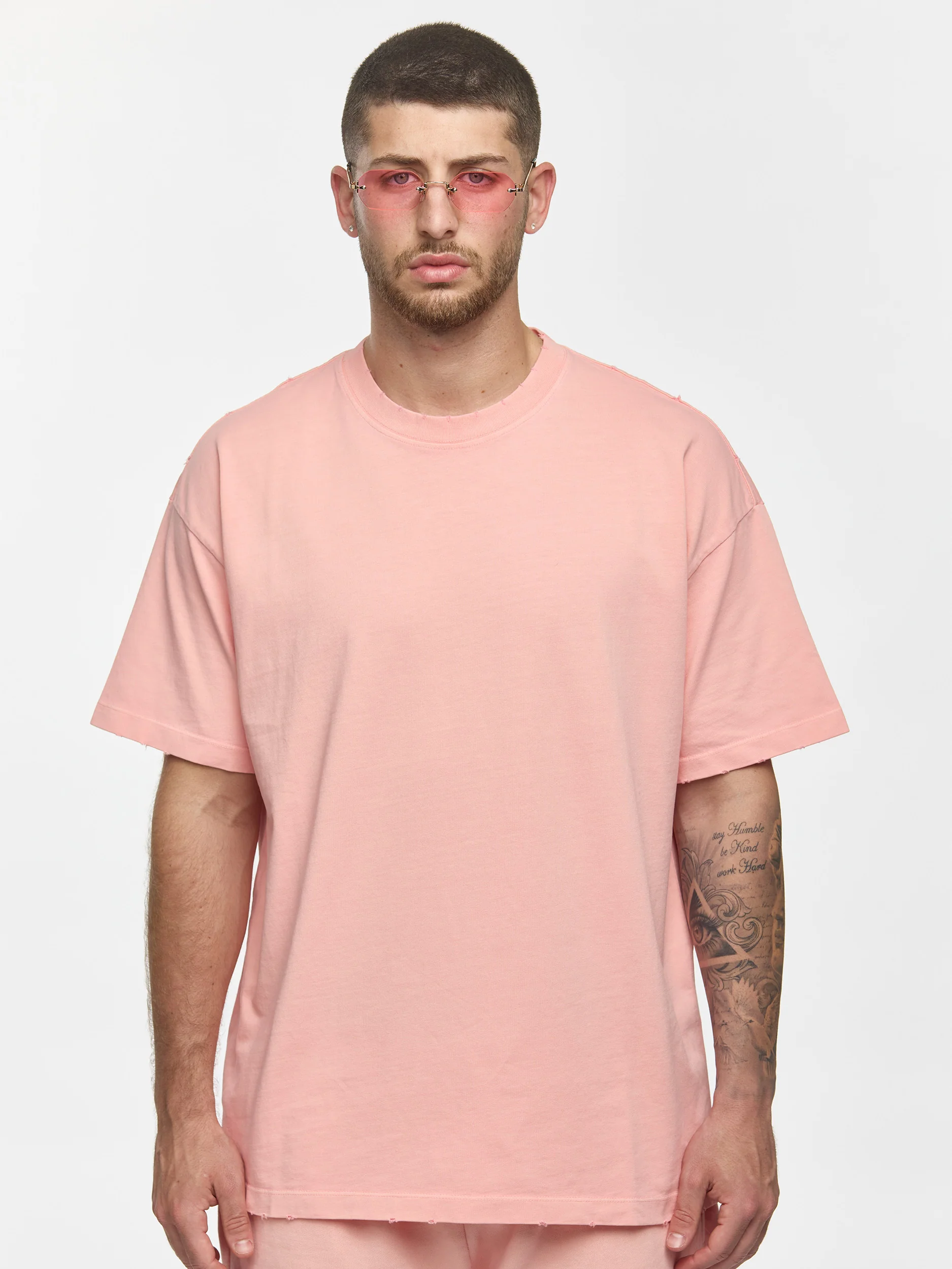 CREW Milano Oversize Set T-Shirt/Pants Peach - Image 2