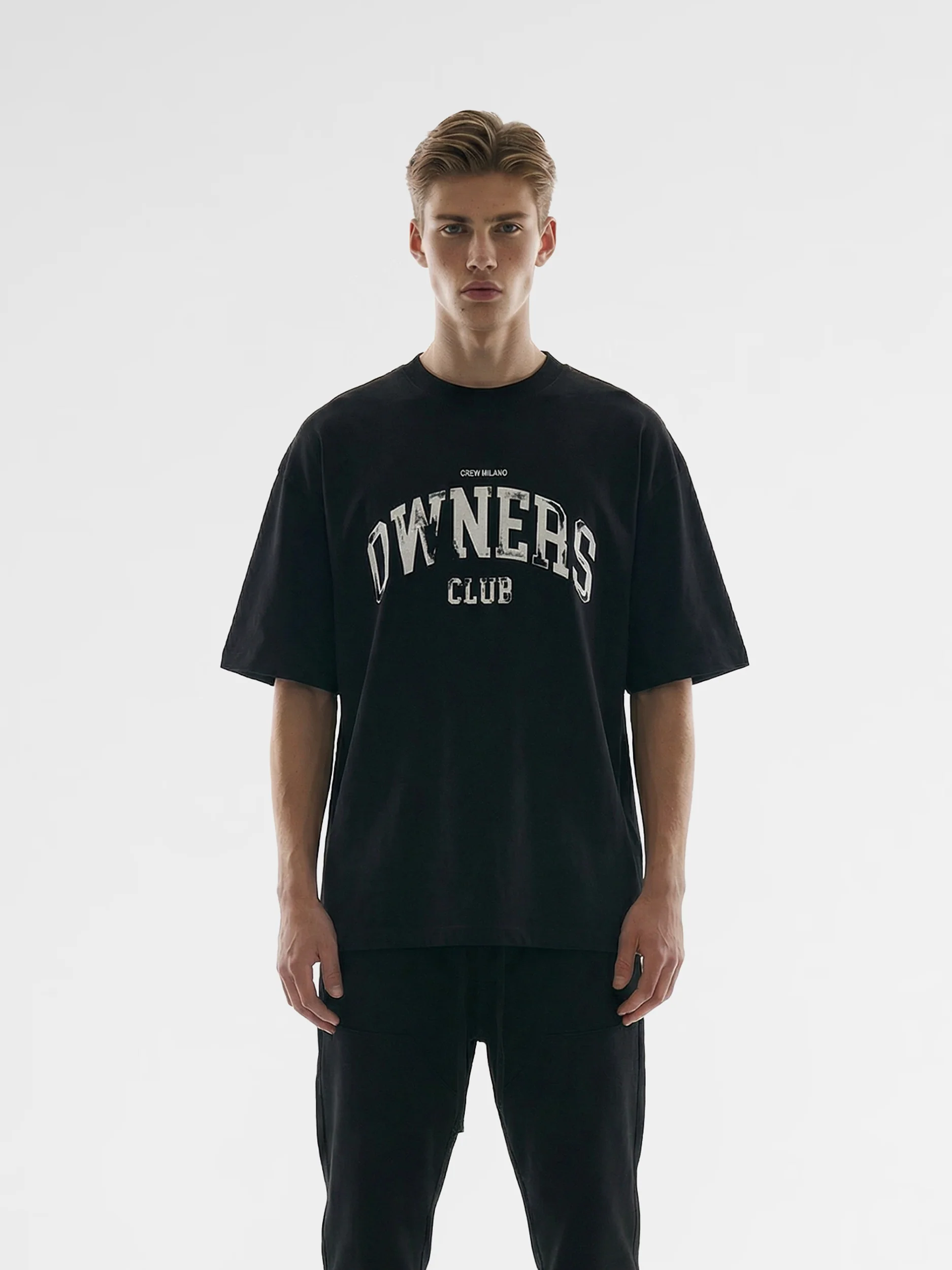 CREW Milano Oversized T-Shirt Logo Print
