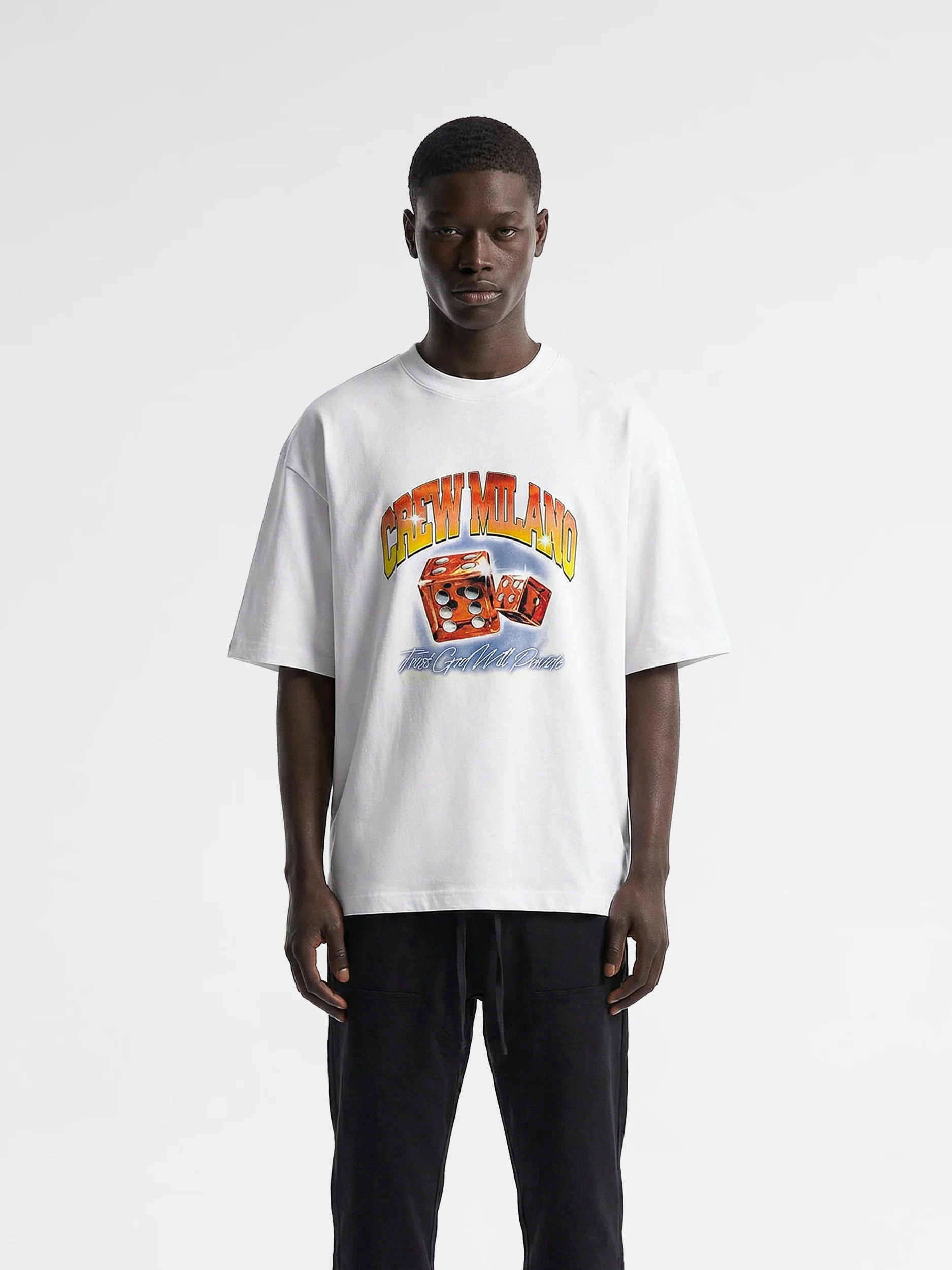 CREW Milano Oversized T-Shirt Logo Print
