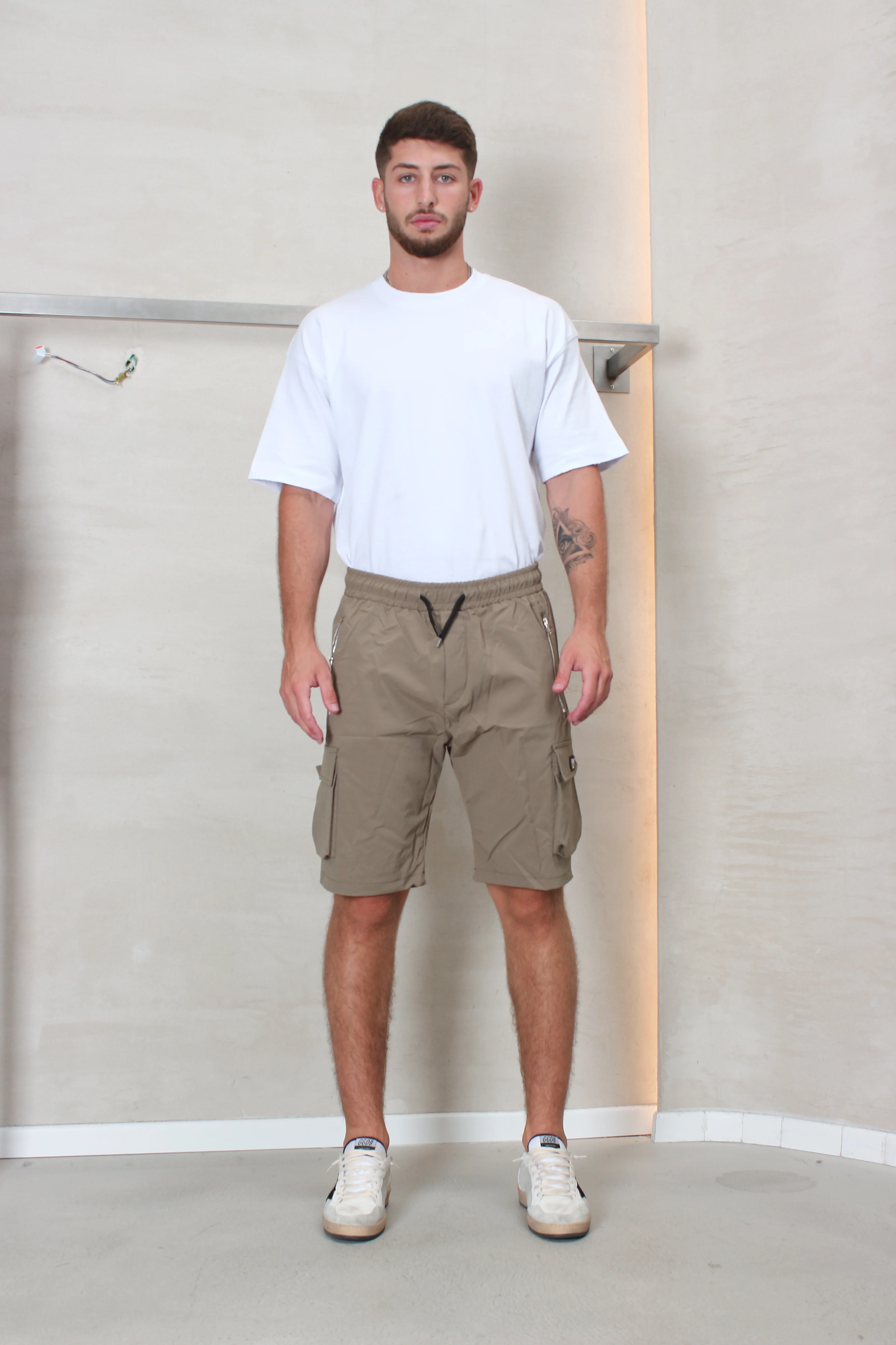 CREW Milano Short Cargo Pants Zipper Long Pocket - Image 34