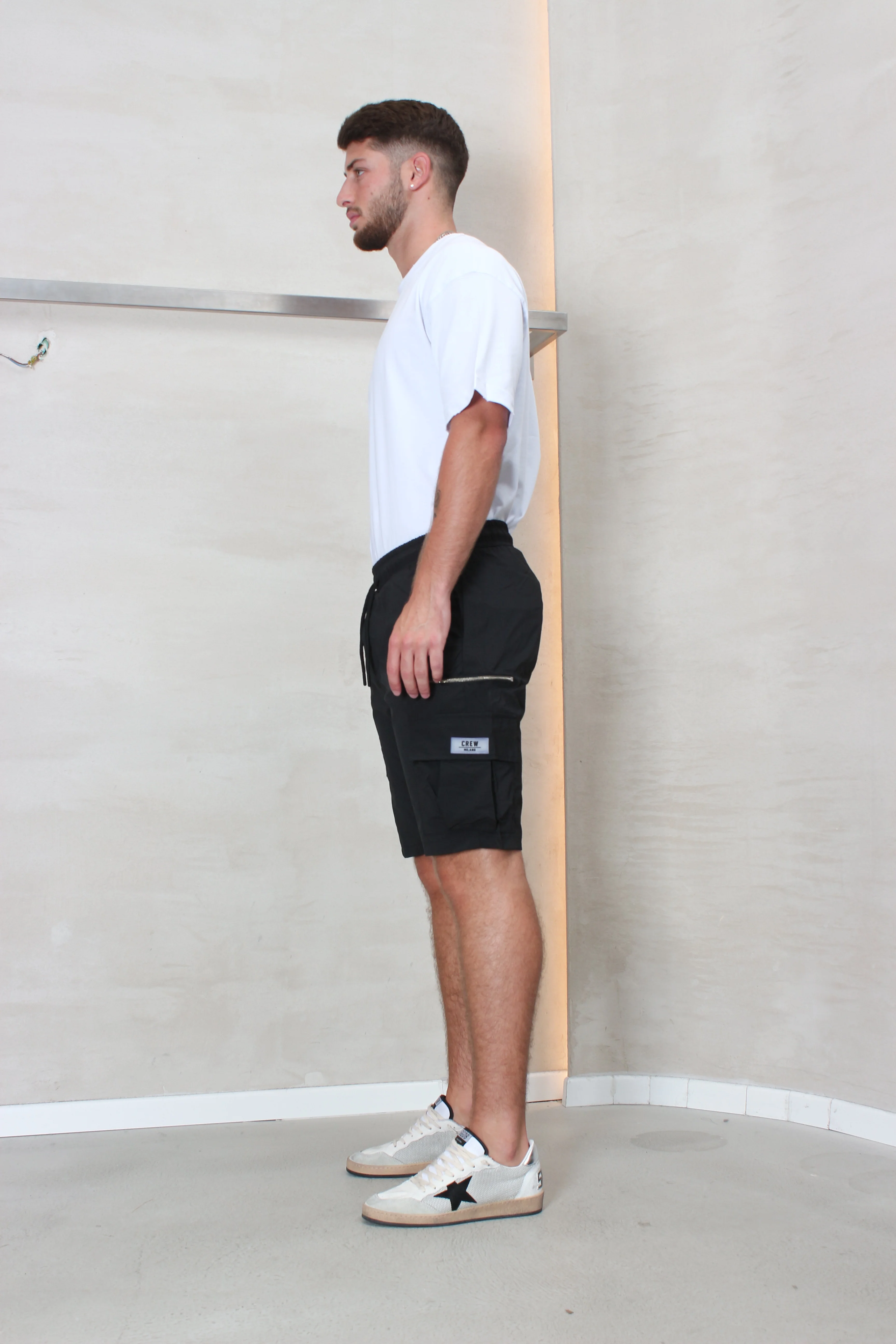 CREW Milano Short Cargo Pants Zipper Wide Pocket - Image 4