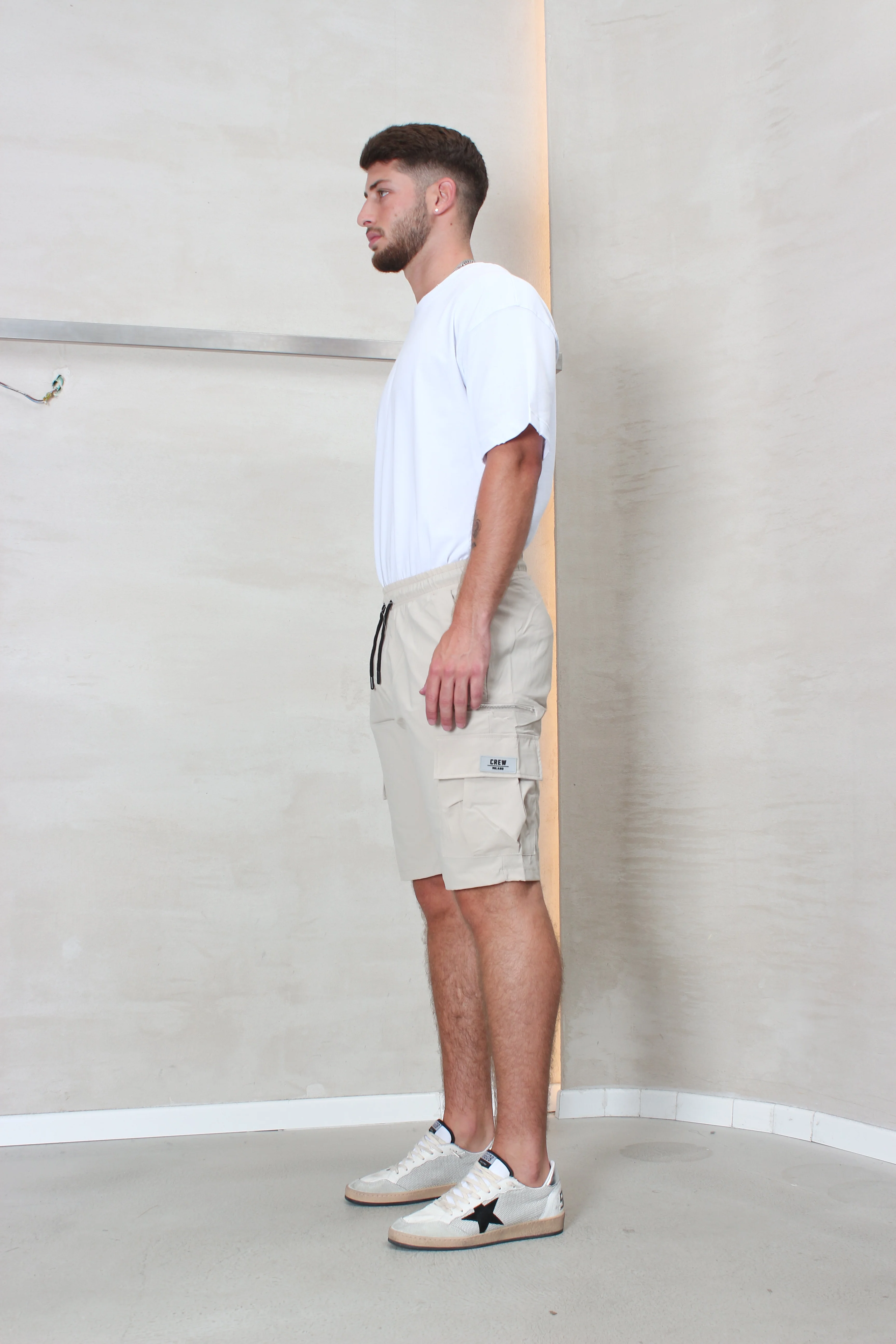 CREW Milano Short Cargo Pants Zipper Wide Pocket - Image 9