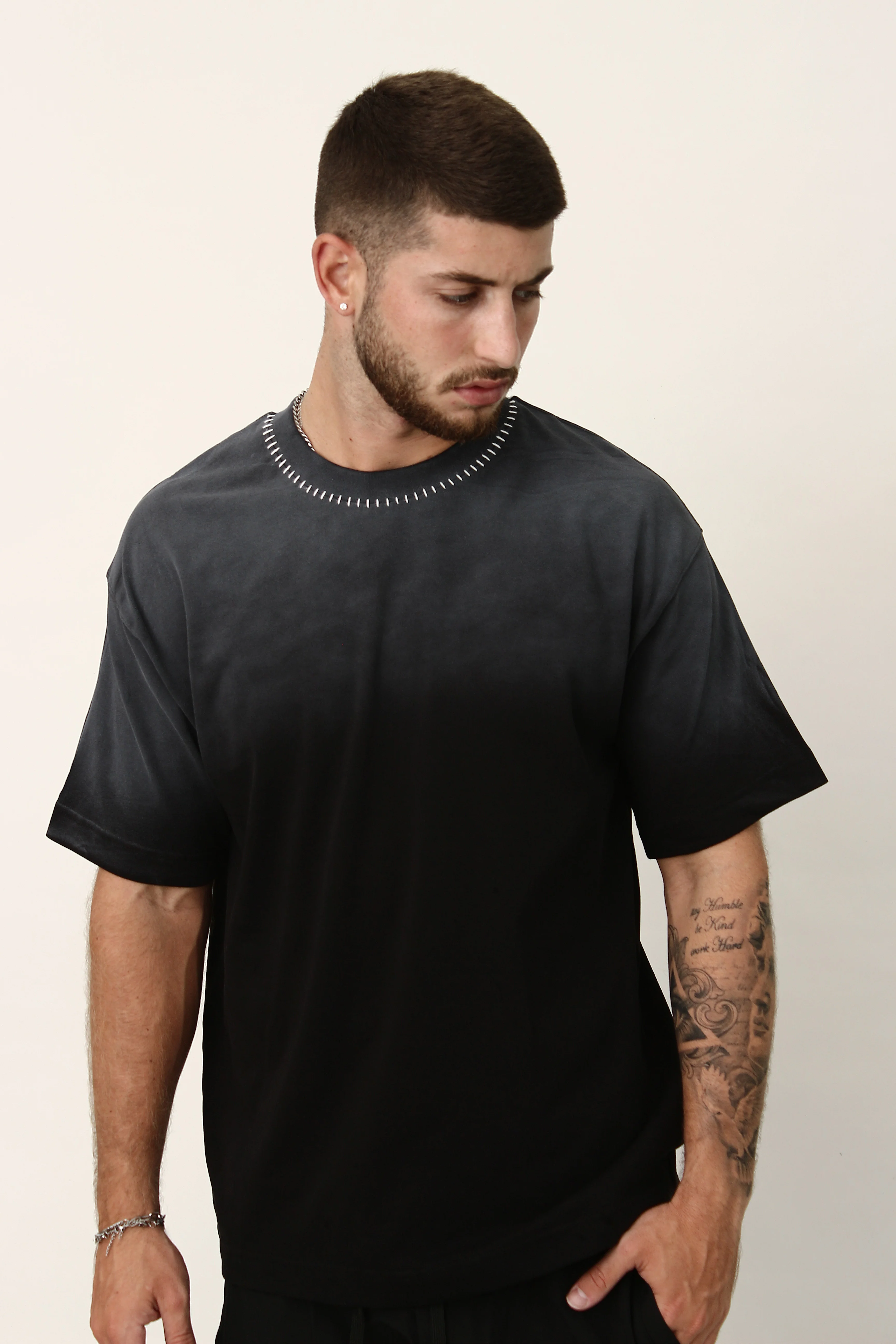CREW Milano Spray Neck Oversized T-Shirt - Image 2