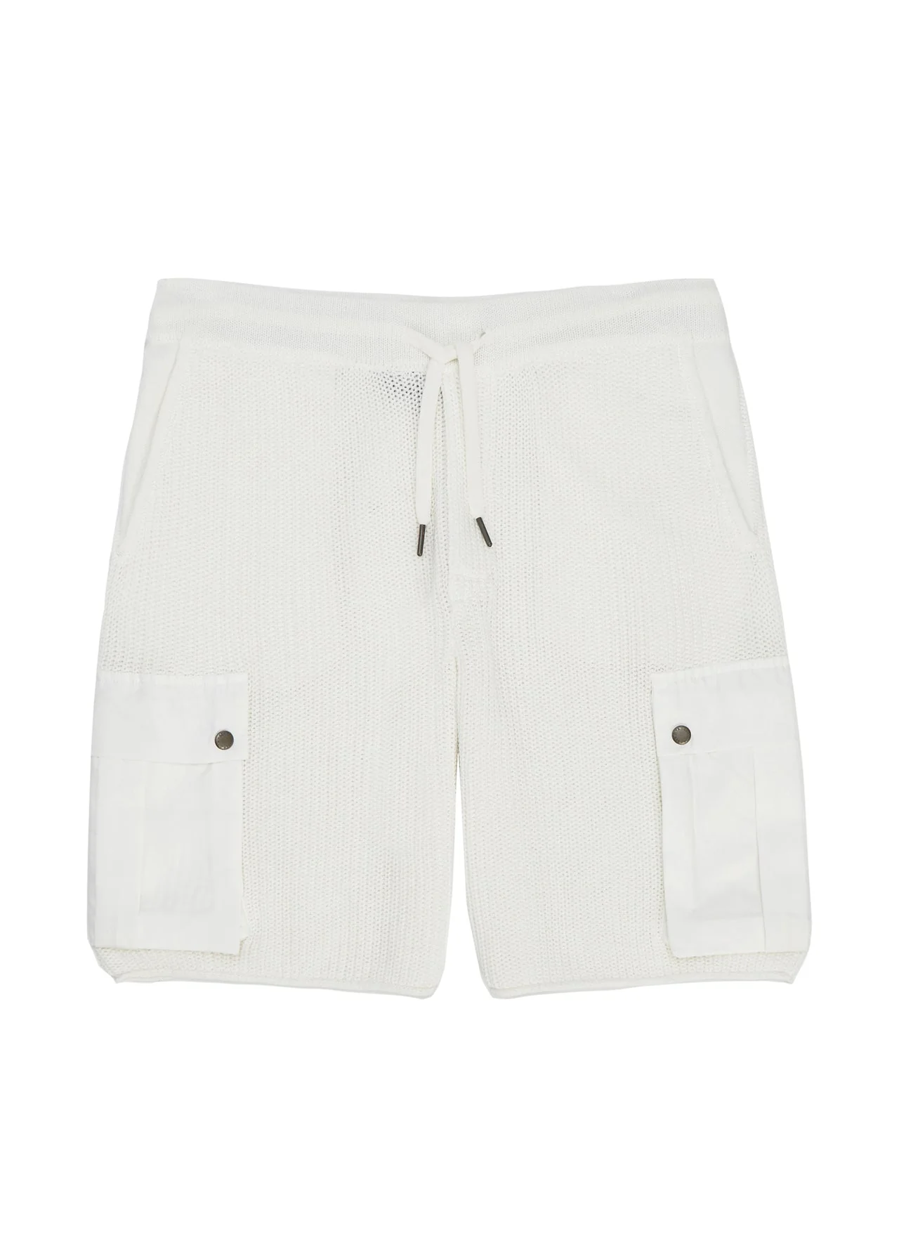 CREW Milano Knitted short cargo pants White - Image 6