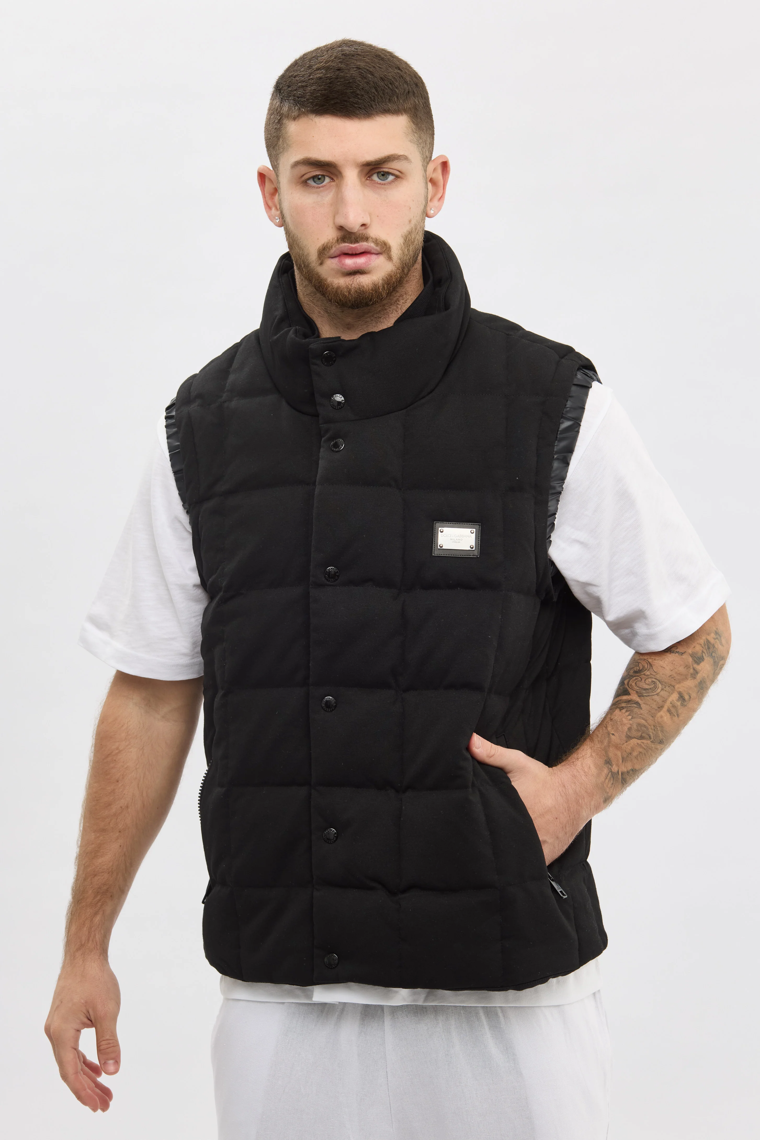 Dolce & Gabbana Black Padded Vest - Image 3