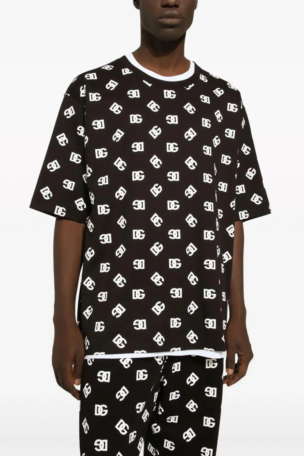 Dolce & Gabbana monogram-print cotton T-shirt - Image 4