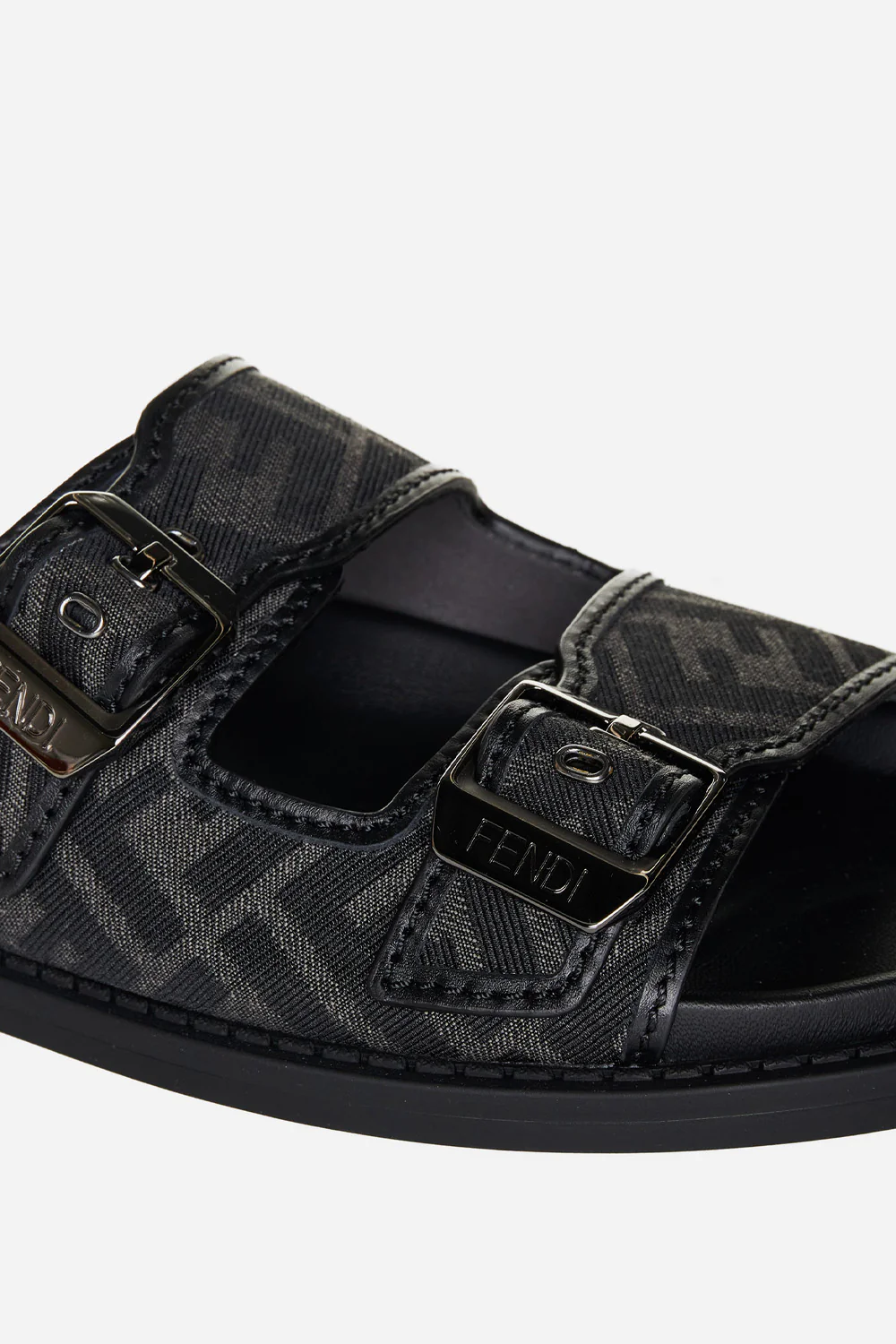 Fendi Feel FF canvas and leather sandals - Image 2