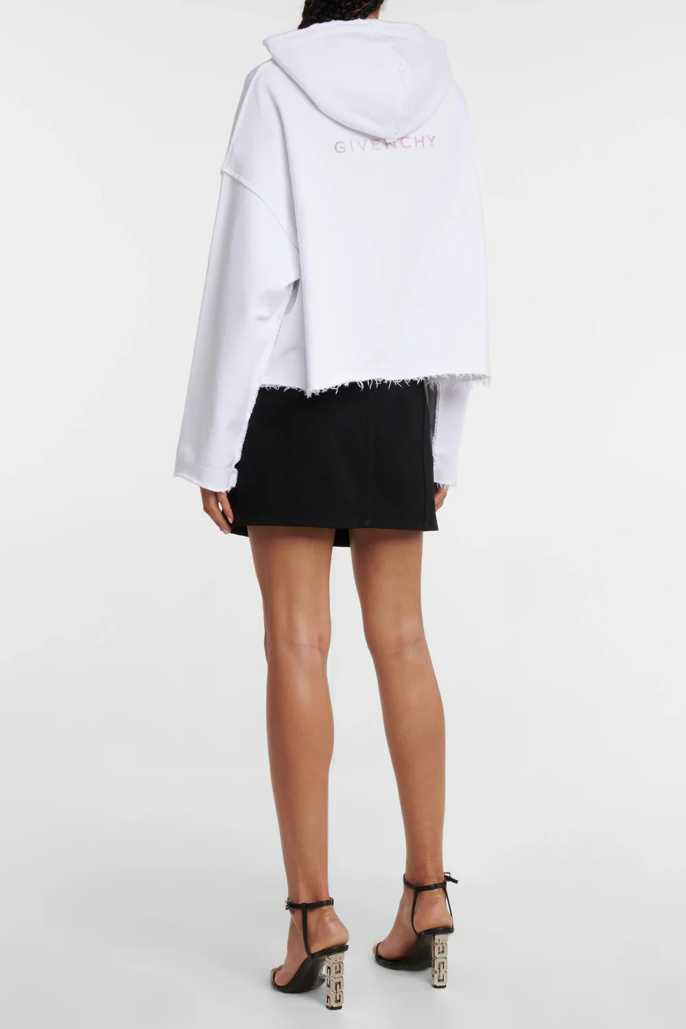 Givenchy logo-print cropped hoodie - Image 3