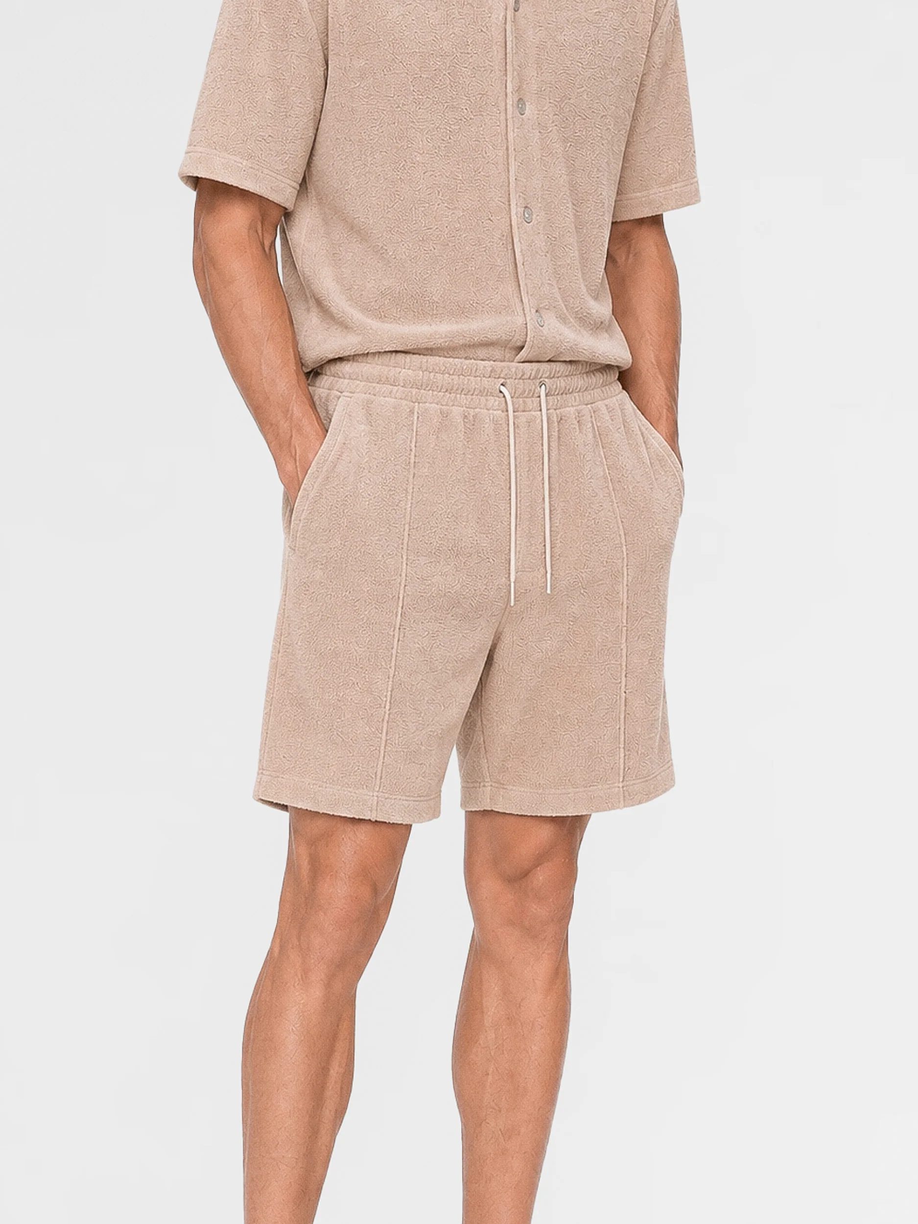 MAISON 9 PARIS Beige Towel Shirt / Shorts - Image 3