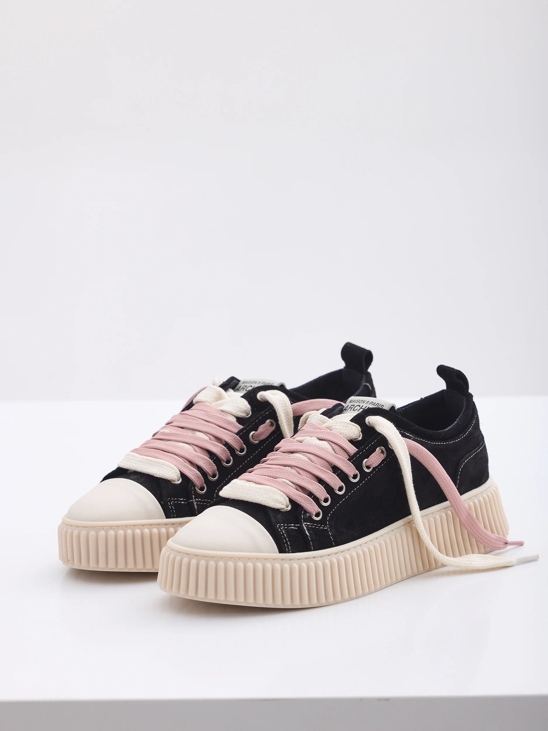 MAISON 9 PARIS Sneakers - Black Double Laces - Image 2