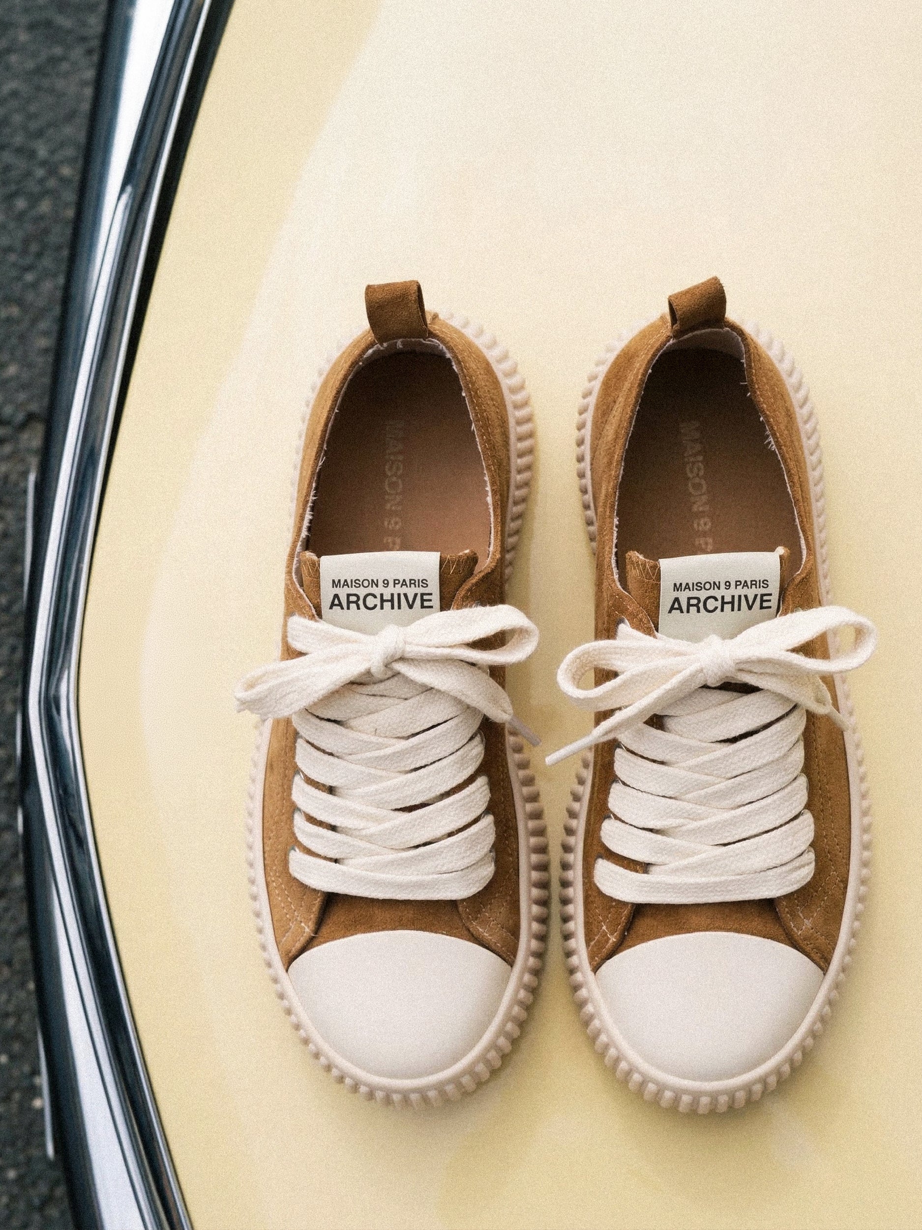 MAISON 9 PARIS Sneakers - Camel Suede Leather - Image 6