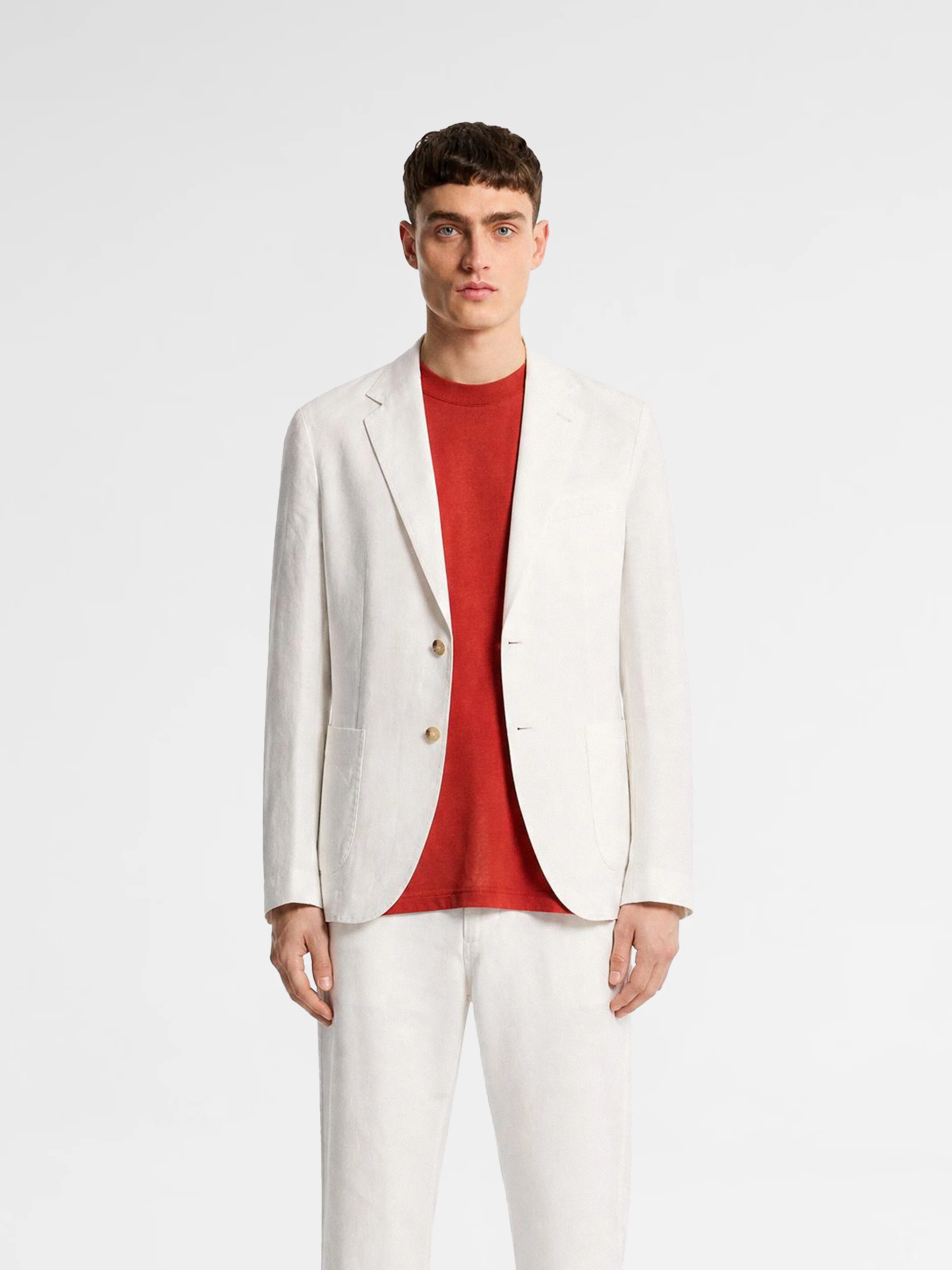 MAISON 9 PARIS White Linen Blazer