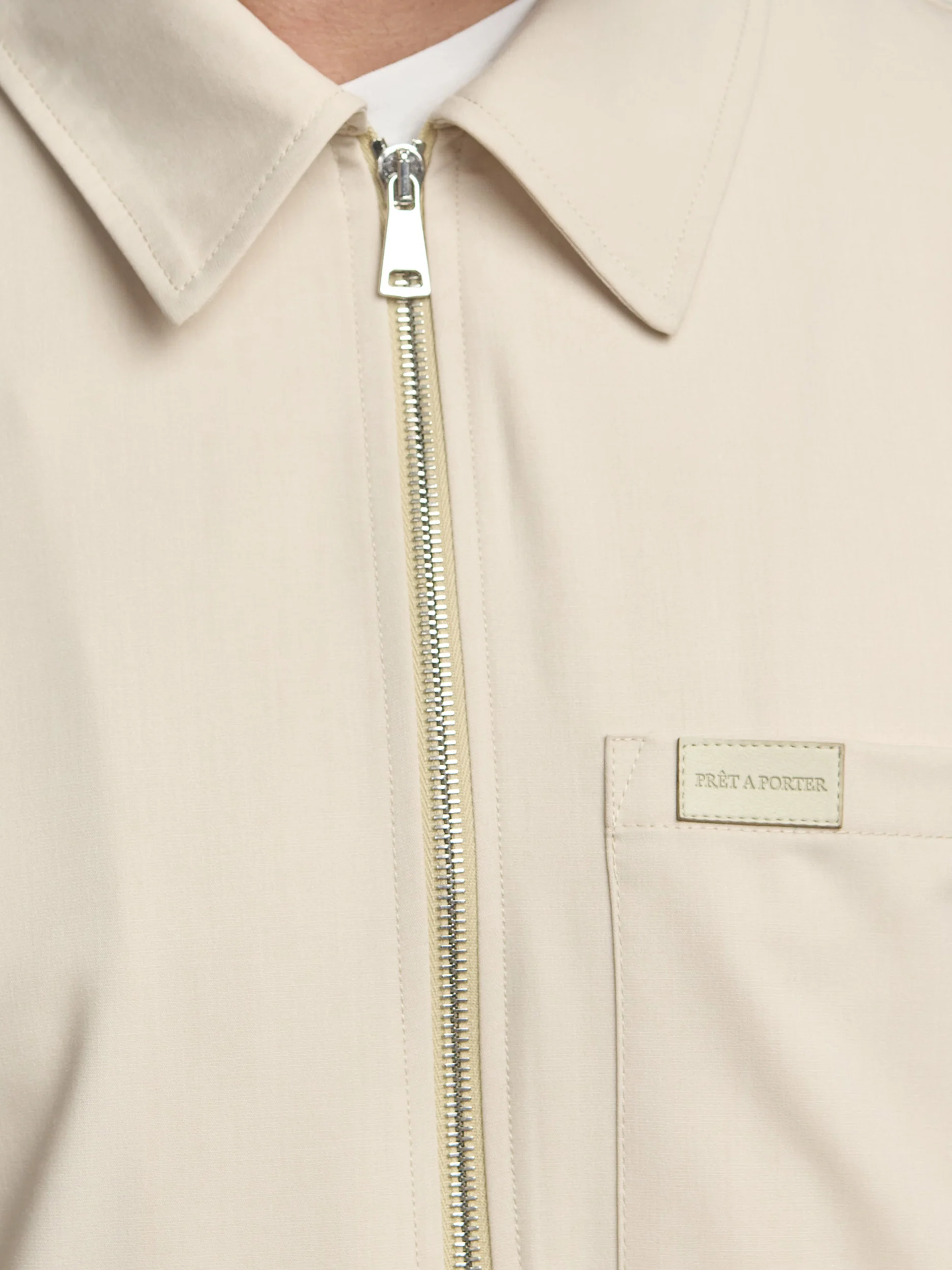 Prêt A Porter Zipper Jacket with Pocket Cream - Image 5